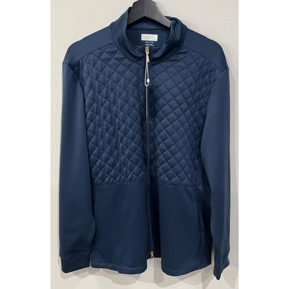 Greg Norman Women's Full Zip Quilted Jacket  Vest, Blue, Size XXL/TG